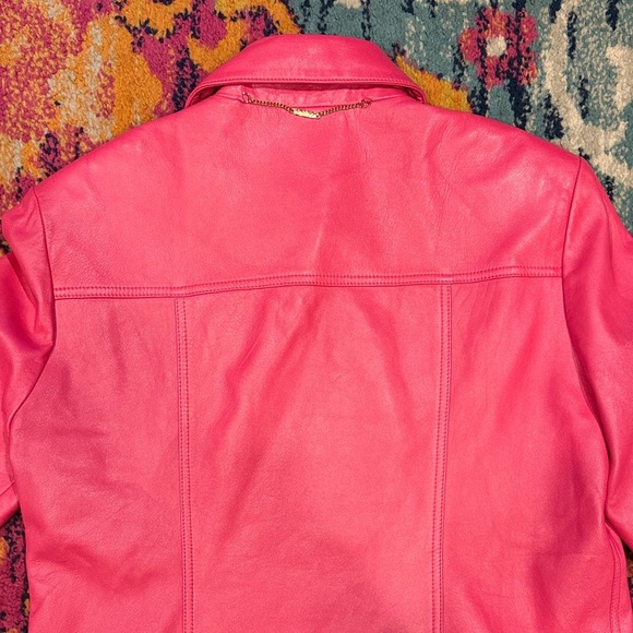 St John Sport Pink Leather Jacket for Women - Picture 7 of 15